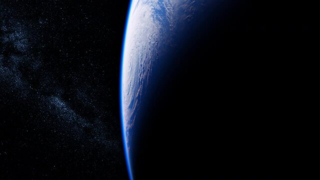 Large hurricane on planet Earth. View from space. High detailed and realistic 3D animation. 4K. UHD. 3840x2160.