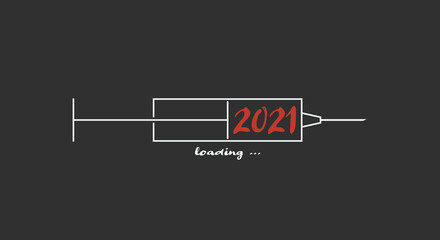 Illustration pour la nouvelle année 2021