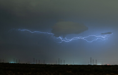 Lightning Over Power Lines