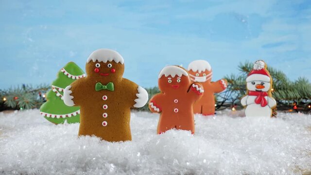 gingerbread gingerbread men. Christmas. Christmas sweets. composition for christmas