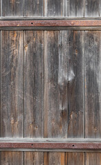 Old dark textured wood door background, surface of old brown wood texture