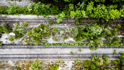 Lost tracks and platform from the air