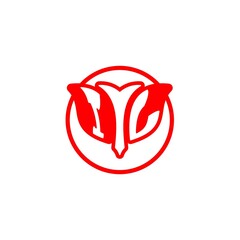 initial letter I L bow and arrow, modern minimalist design with circle decoration.