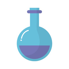 Fototapeta premium laboratory flask with purple liquid