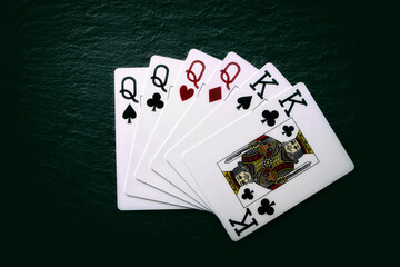 Obraz premium Four of a kind combination in poker