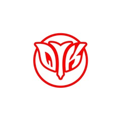 initial letter Q K bow and arrow, modern minimalist design with circle decoration.