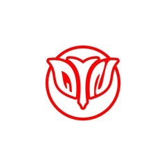 initial letter Q N bow and arrow, modern minimalist design with circle decoration.