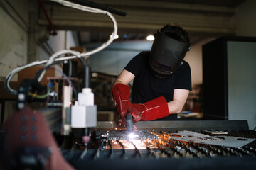 Industrial metal worker