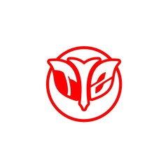 initial letter T Z bow and arrow, modern minimalist design with circle decoration.