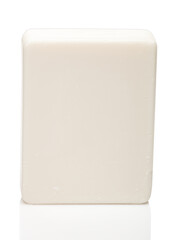 Rectangular piece of soap isolated on a white background