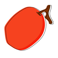 Ilustraci&oacute;n vectorial de un jocote - abstracci&oacute;n