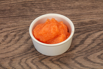 Cod fish roe in the bowl