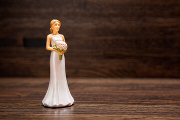 Bride cake topper