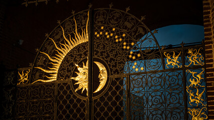 golden signs in the gate