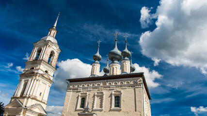 Old Russian orthodox church with domes