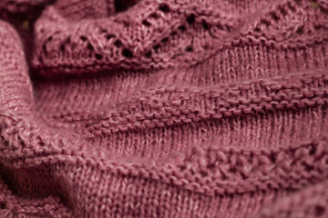 Pink knitted sweater