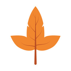 autumn with three leaves of gold color