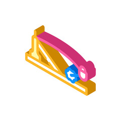 einarm antique weapon machine isometric icon vector illustration
