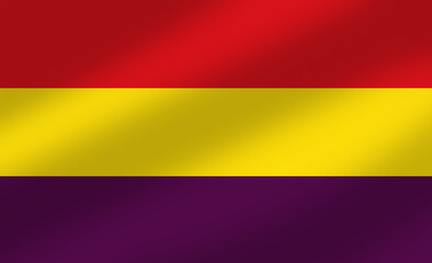 Republican Flag “tricolor” of Spain , symbol of the historical  and political conflict in Spain