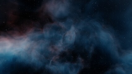 Naklejka na ściany i meble Science fiction illustrarion, deep space nebula, colorful space background with stars 3d render