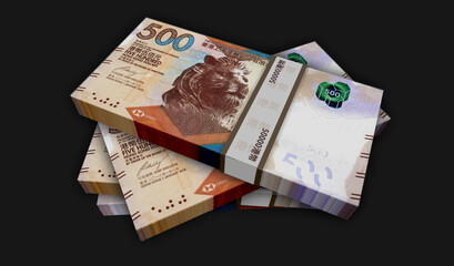 Hong Kong Dollar money banknotes pack 3d illustration