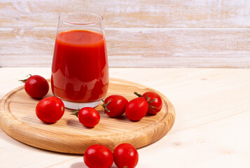 fresh red tomato juice