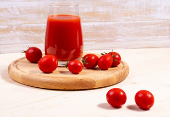 fresh red tomato juice