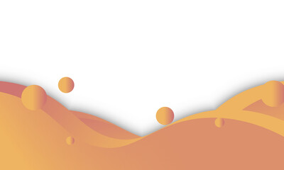 Yellow and orange gradient wave with circle background.