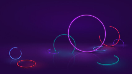 Abstract Neon or LED Background Concept and Design