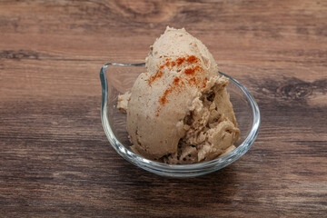 Herring butter spread in the bowl