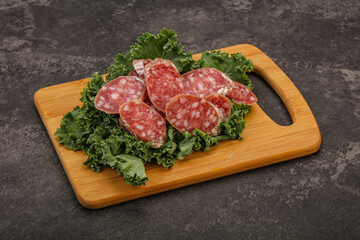 Iberian pork Fuet sausage slices