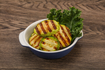 Vegan cuisine Grilled zucchini slices