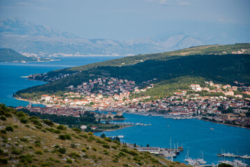 Fototapeta na wymiar Aerial view of Trogir in Dalmatia