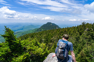 Fototapeta premium Summit - Calloway Peak, Grandfather Mountain, NC