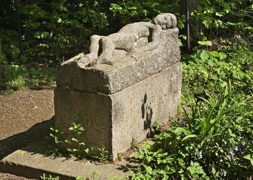 Grave of Victor Borisov-Musatov  in Tarusa. Russia