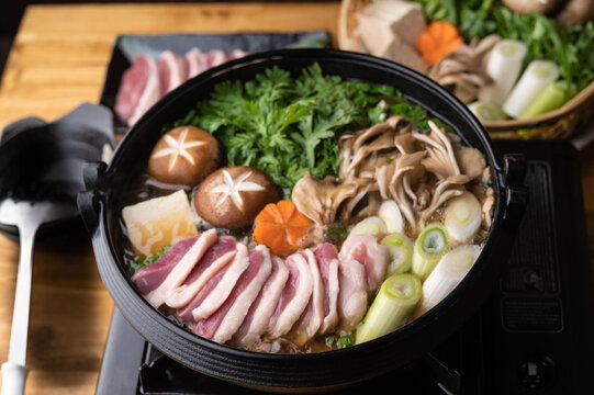 Kamo-Nabe, japanese hot pot with duck