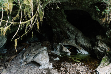 View inside Upana Caves, Gold River, Vancouver Island, British Columbia