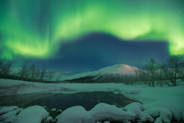 Beautiful northern lights, stunning Arctic regions, popular travel destinations in Europe.