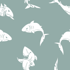 Seamless shark pattern