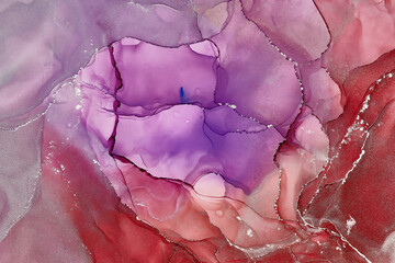 Alcohol ink art.Mixing liquid paints. Modern, abstract colorful background, wallpaper. Marble texture.Translucent colors