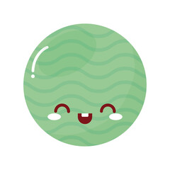 melon kawaii fruit with a smile