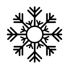 black snowflake with white background