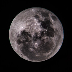 Full moon on an autumn night