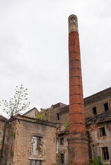 Fototapeta na wymiar Old ruined factory in Zagreb