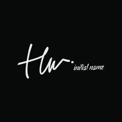 HW handwritten logo for identity
