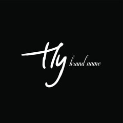 HY handwritten logo for identity