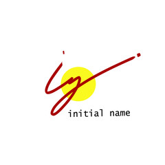 LG handwritten logo for identity