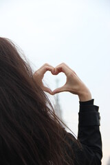 woman with hair and heart