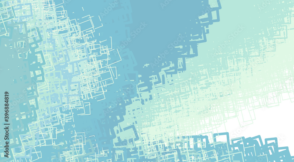 Poster Unsaturated light bluish green abstraction. Vector graphics