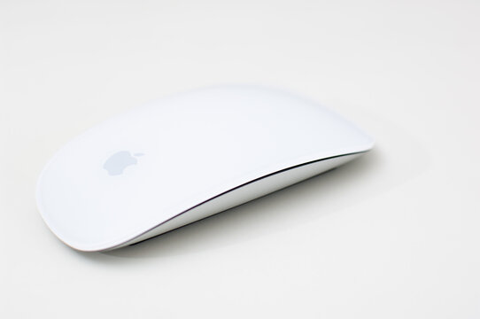 ZAGREB, CROATIA - July 5, 2014: Apple Magic Mouse. The Magic Mouse is the first consumer mouse to have multi-touch capabilities.